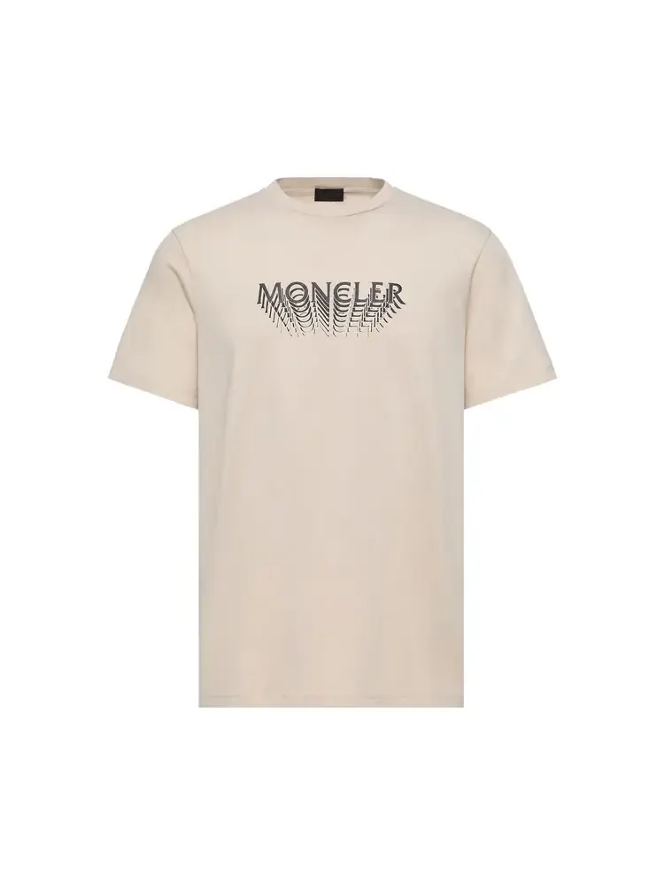 Футболка с коротким рукавом Moncler — изображение 1 из 1, бежевый