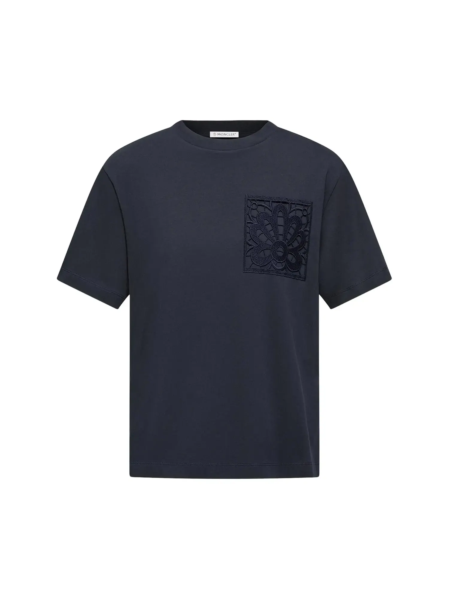 Футболка с коротким рукавом Moncler — изображение 1 из 1, темно-синий