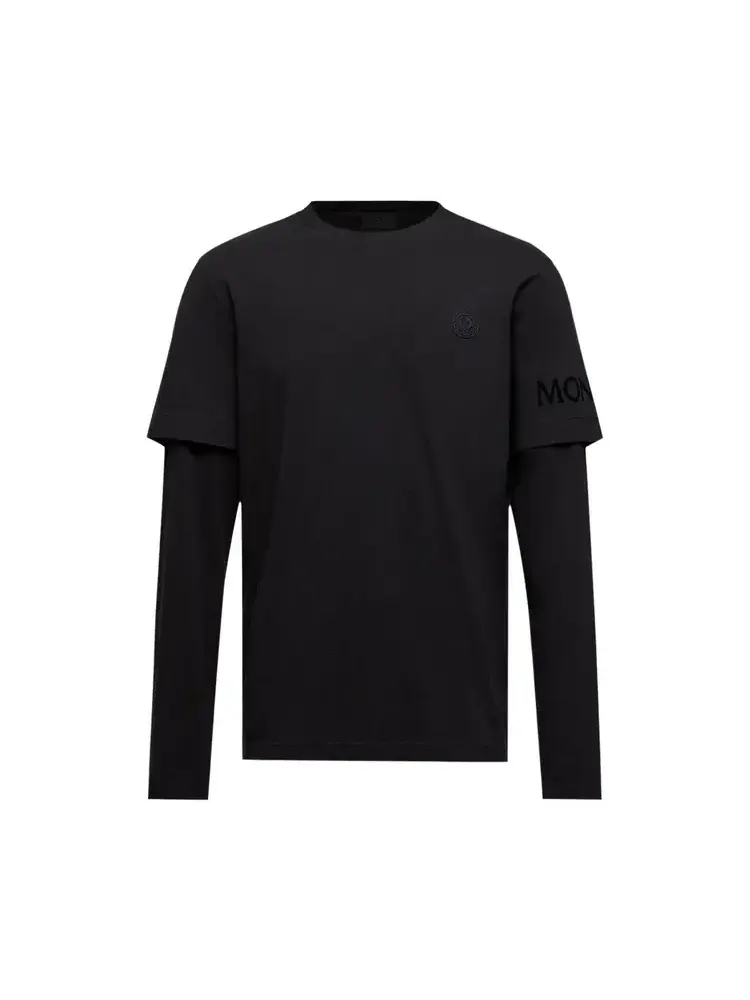 Футболка с длинными рукавами Moncler — изображение 1 из 1, черный
