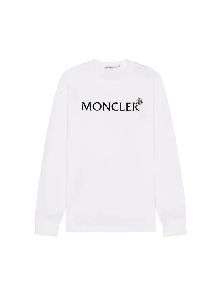 Футболка с длинными рукавами Moncler — изображение 1 из 1, белый