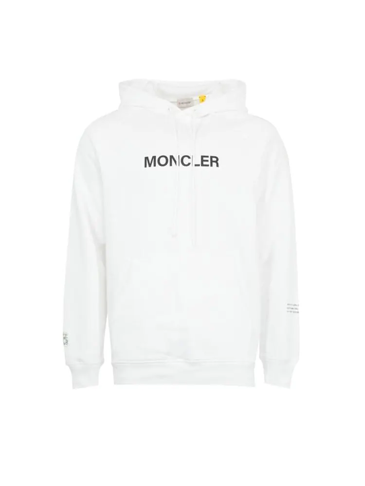 Худи Moncler Genius x Fragment Cartoon Logo Hoodie 'White' — белый
