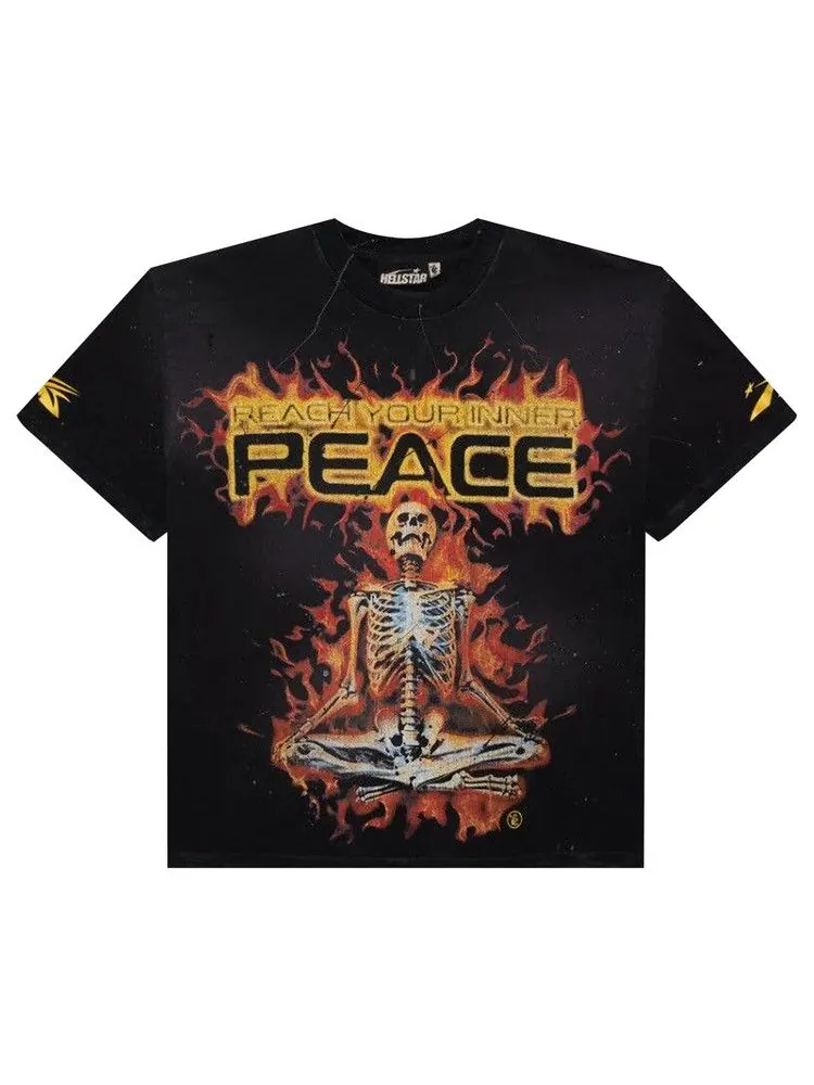 Футболка Hellstar Inner Peace Fire Tee — изображение 1 из 2, черный