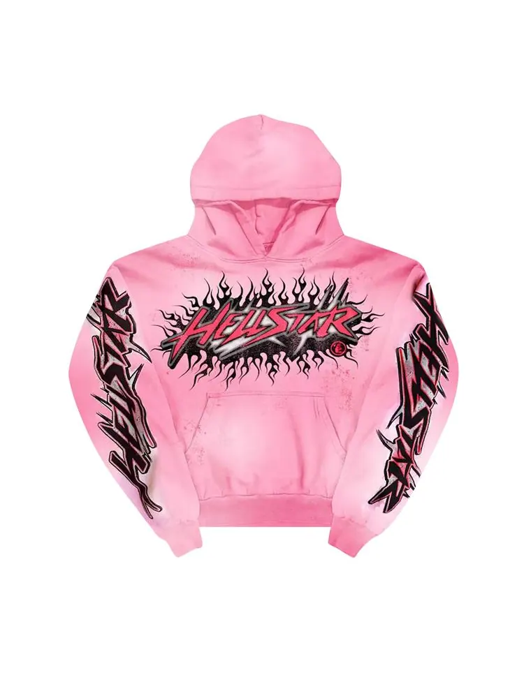 Худи Hellstar Brainwashed Without Brain Hoodie Pink — изображение 1 из 2, розовый