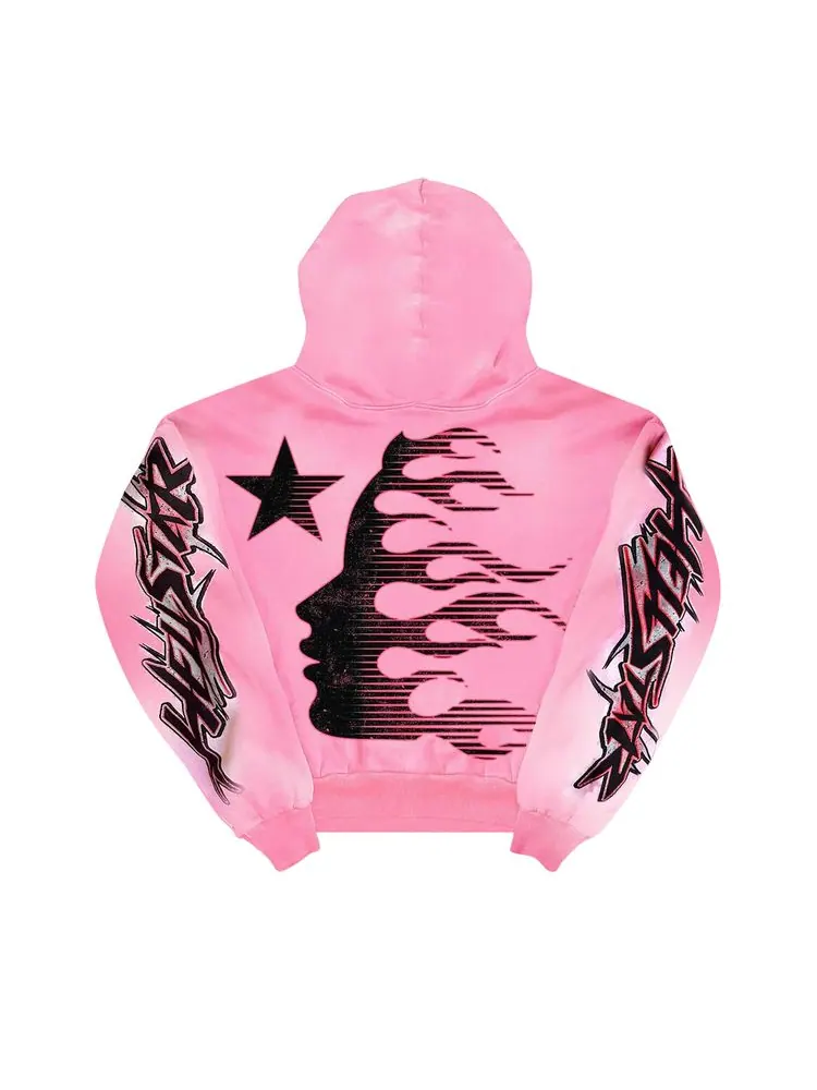 Худи Hellstar Brainwashed Without Brain Hoodie Pink — изображение 2 из 2, розовый
