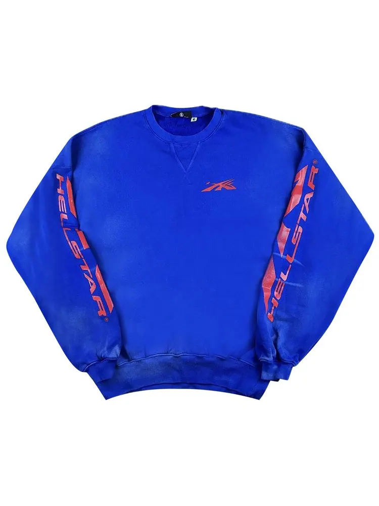 Толстовка Hellstar Sport Crewneck Blue — изображение 1 из 2, синий