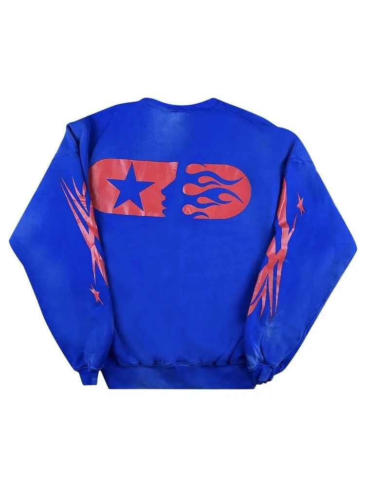 Толстовка Hellstar Sport Crewneck Blue — изображение 2 из 2, синий
