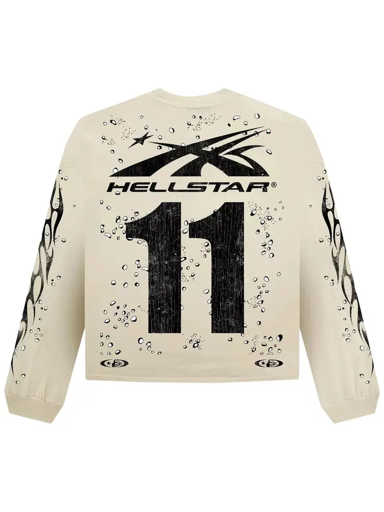 Лонгслив Hellstar Moto Cross Long-Sleeve 'Cream' — изображение 2 из 2, бежевый