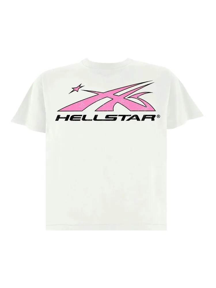 Футболка Hellstar Sport Logo T-Shirt — изображение 1 из 2, белый/розовый