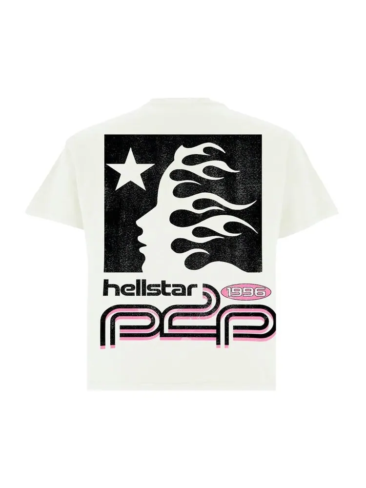 Футболка Hellstar Sport Logo T-Shirt — изображение 2 из 2, белый/розовый