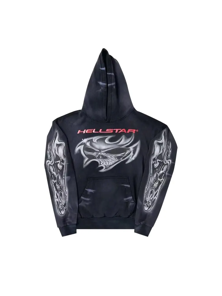 Худи Hellstar Airbrushed Skull Hoodie — изображение 1 из 2, черный