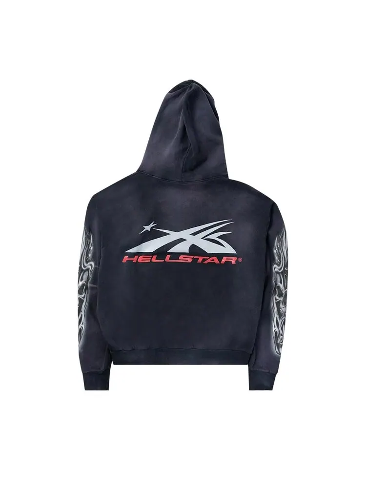 Худи Hellstar Airbrushed Skull Hoodie — изображение 2 из 2, черный