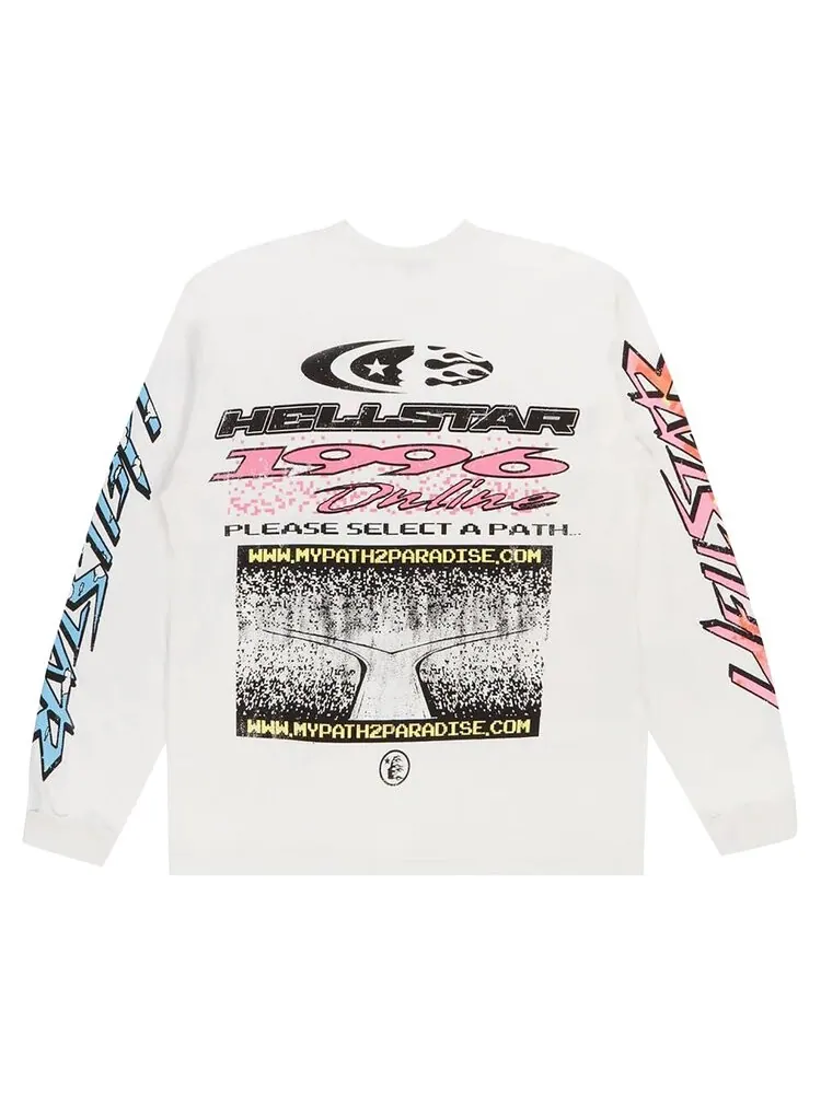 Футболка Hellstar Pixel Long-Sleeve Tee — изображение 2 из 2, белый