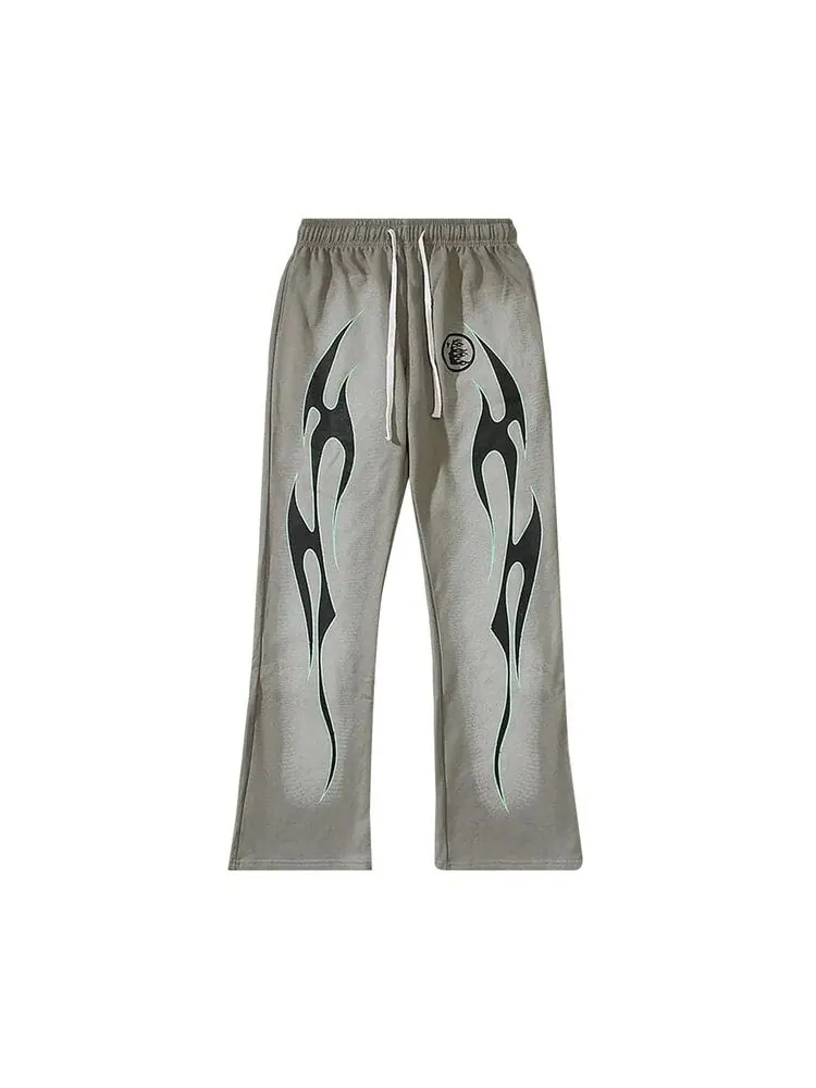 Спортивные брюки Hellstar Future Flame Sweatpants Grey — изображение 1 из 2, серый