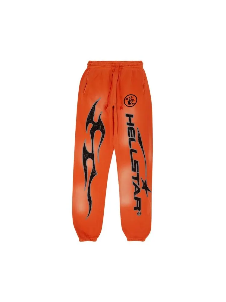 Спортивные брюки Hellstar Fire Sweatpants Orange Dye — изображение 1 из 3, оранжевый