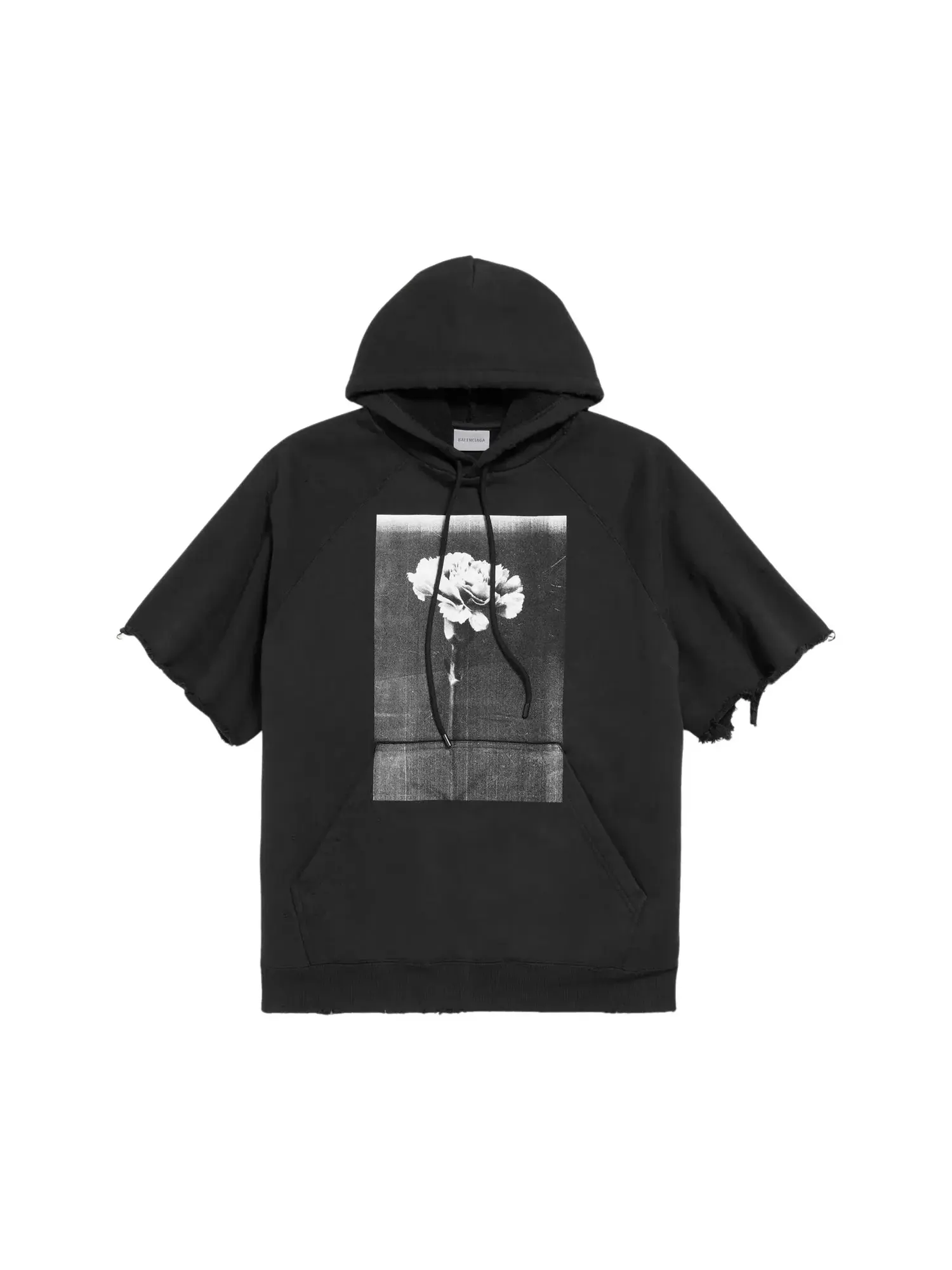 Худи Balenciaga с рукавами реглан и укороченными рукавами