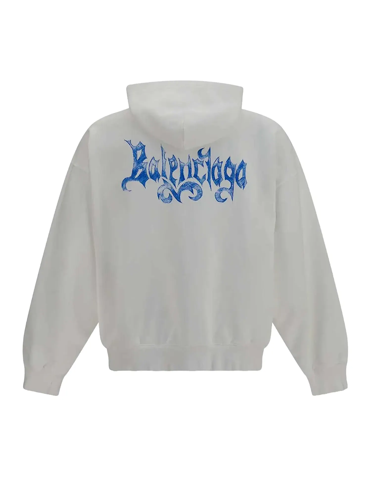 Худи Balenciaga Sketchy на молнии — изображение 2 из 2, белый