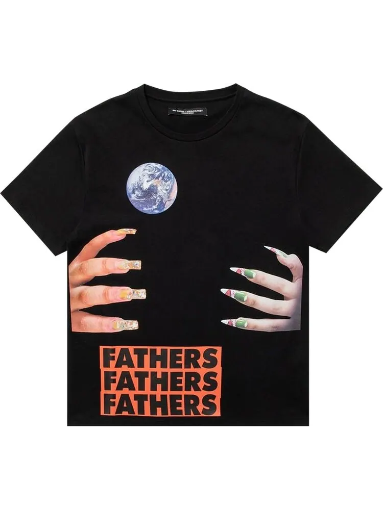 Футболка Raf Simons Redux Slim Fit Short Sleeved T-Shirt With Graphic Nails 'Black'