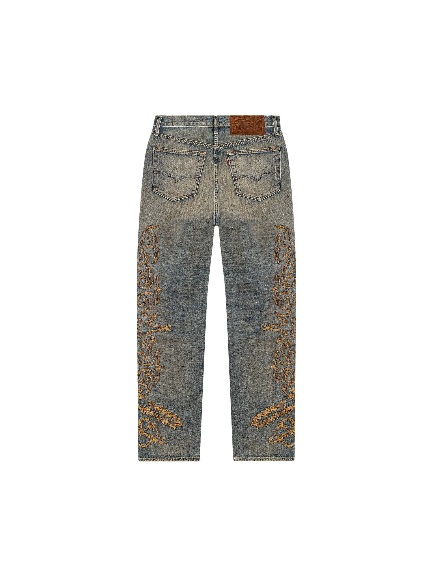 Джинсы Levis x Denim Tears Western Stitch 501 Worn Indigo — изображение 2 из 2, индиго