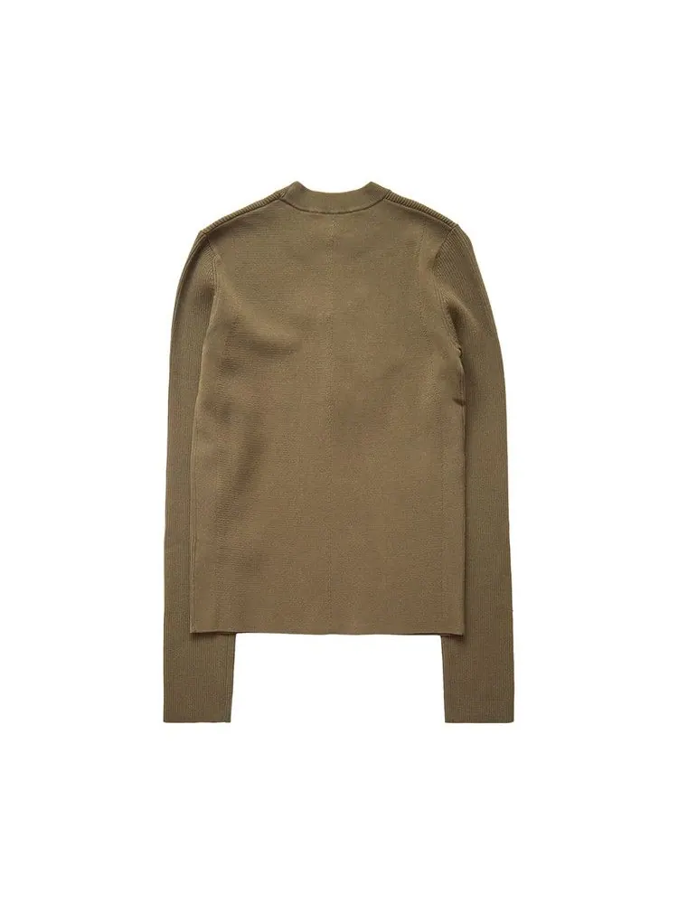 Свитер Diesel Ribbed Logo Crewneck Sweater — изображение 2 из 3, зеленый