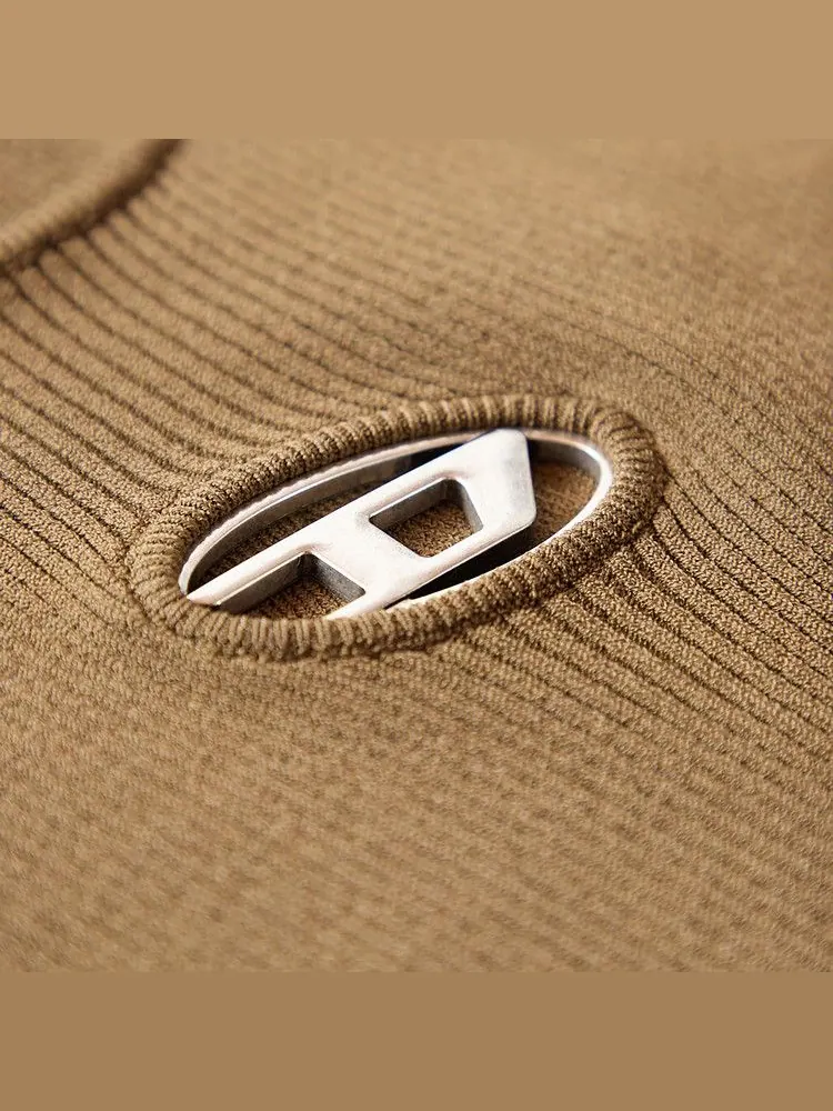Свитер Diesel Ribbed Logo Crewneck Sweater — изображение 3 из 3, зеленый