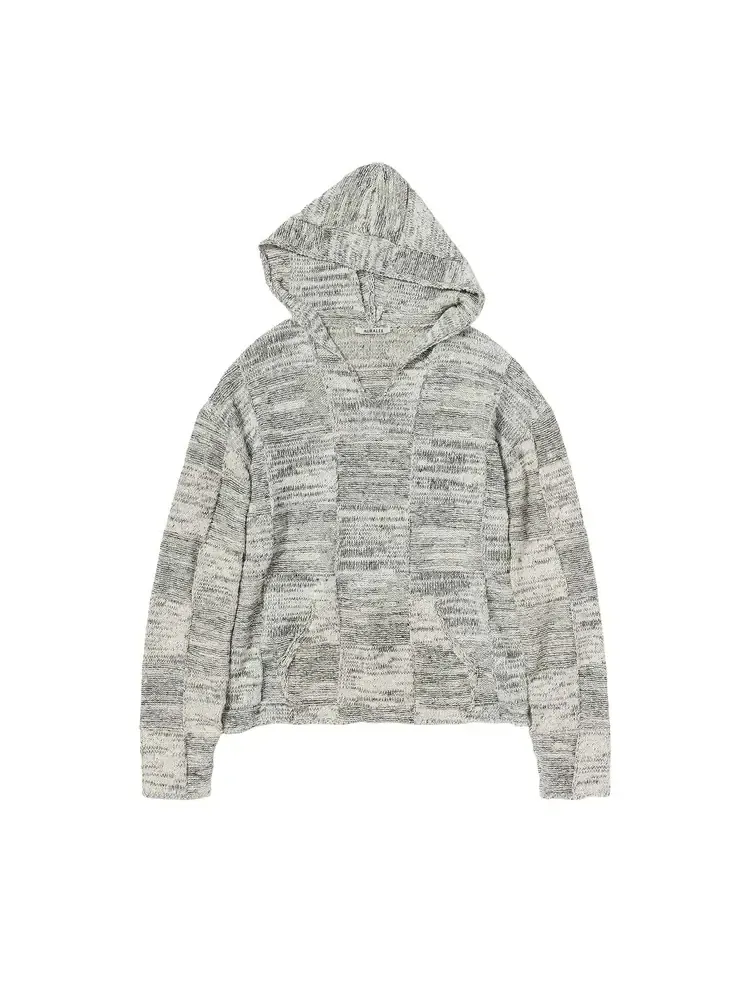 Вязаная парка-пуловер Auralee Panel Knit Pullover Parka — изображение 1 из 1, черный