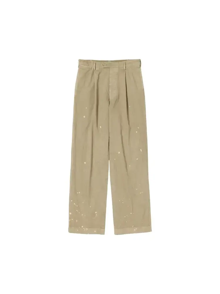 Брюки-чиносы Auralee Finx Light Chino One Tuck Wide Pants 'Beige'