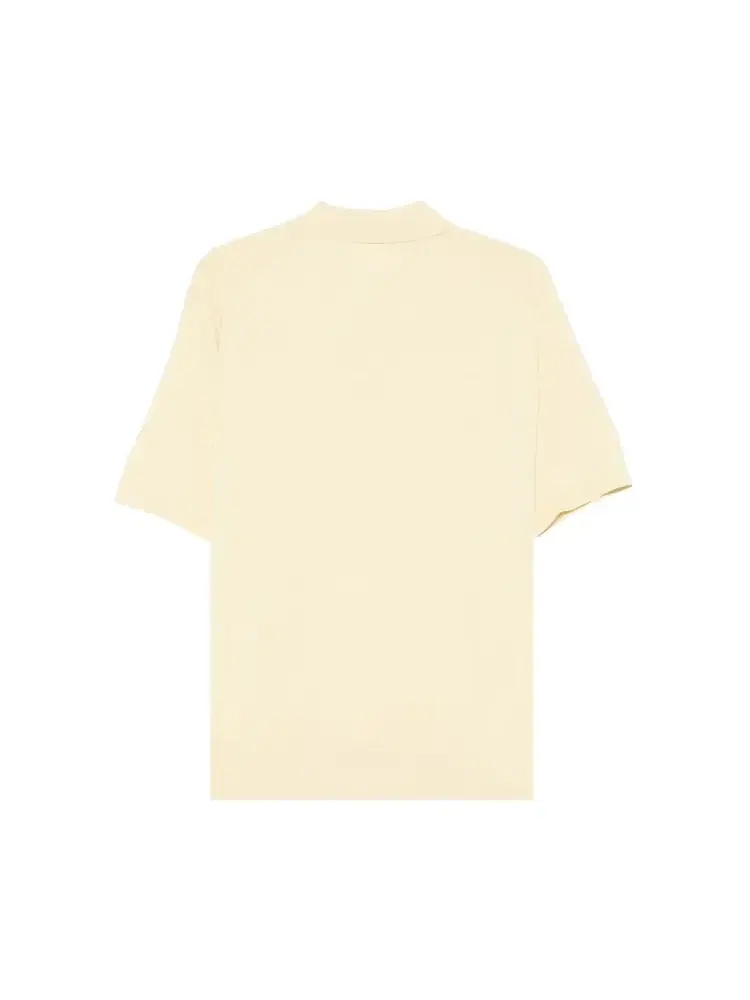 Вязаная рубашка-поло Auralee Giza High Gauge Knit Polo — изображение 2 из 2, желтый