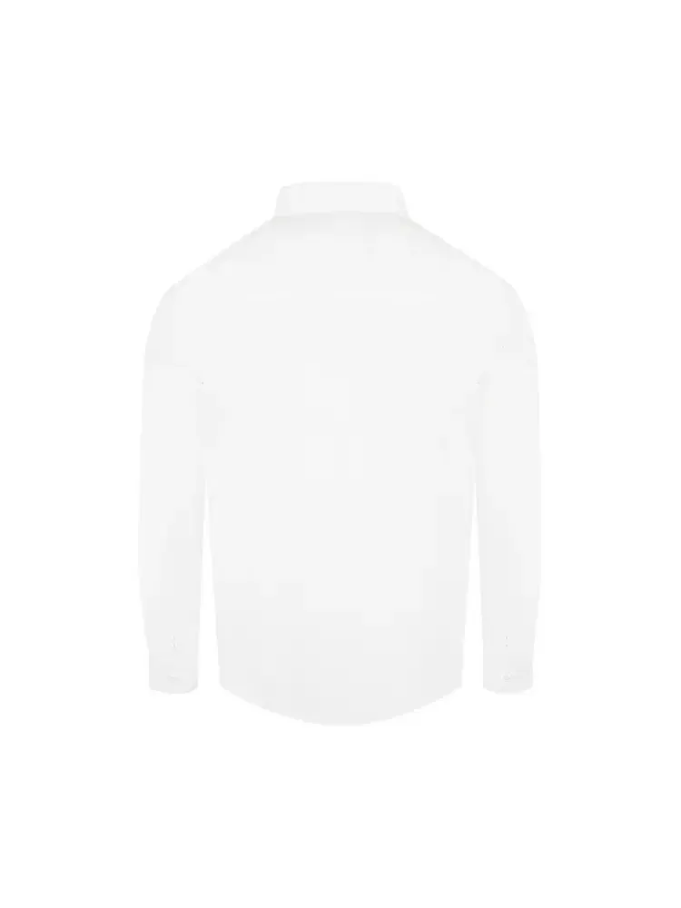 Рубашка Auralee Garment-Dyed Finx Shuttle Weather Shirt — изображение 2 из 2, белый