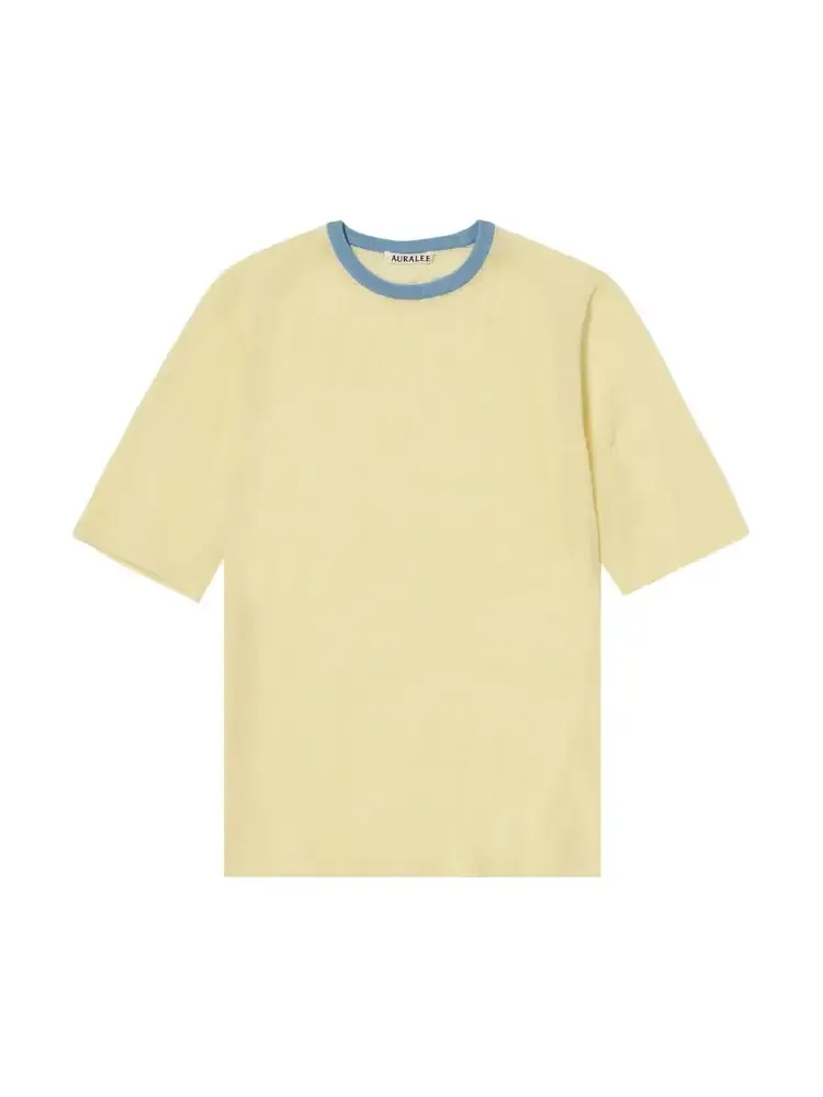 Футболка Auralee Hard Twist High Gauge Wool Silk Knit Tee
