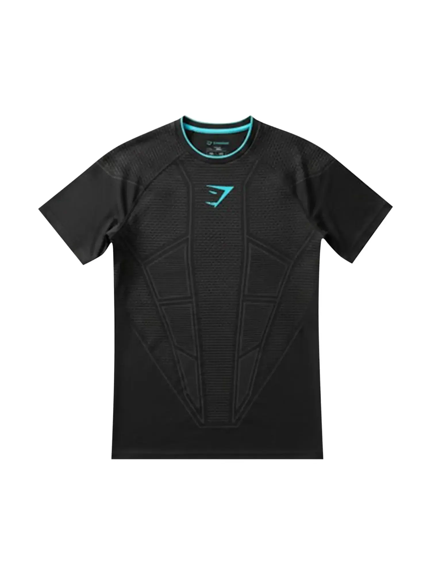 Футболка Gymshark Onyx V1 — изображение 1 из 1, черный/серый/синий