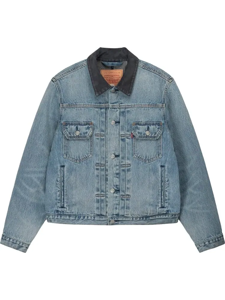 Куртка Stussy x Levi's Embossed Trucker Jacket 'Indigo'
