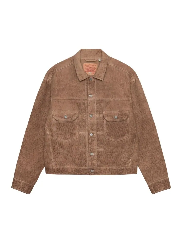 Спортивная куртка Levi'S Levi's x Stussy Dyed Jacquard 'Brown' — изображение 1 из 2, коричневый