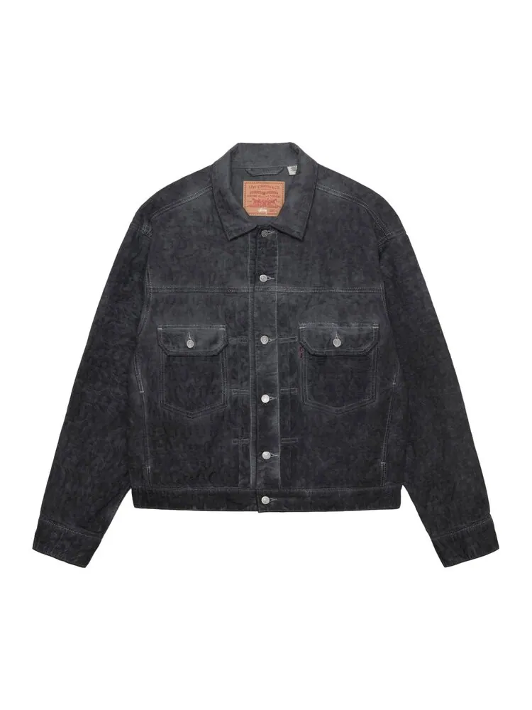 Спортивная куртка Levi'S Levi's x Stussy Dyed Jacquard 'Black' — изображение 1 из 2, черный