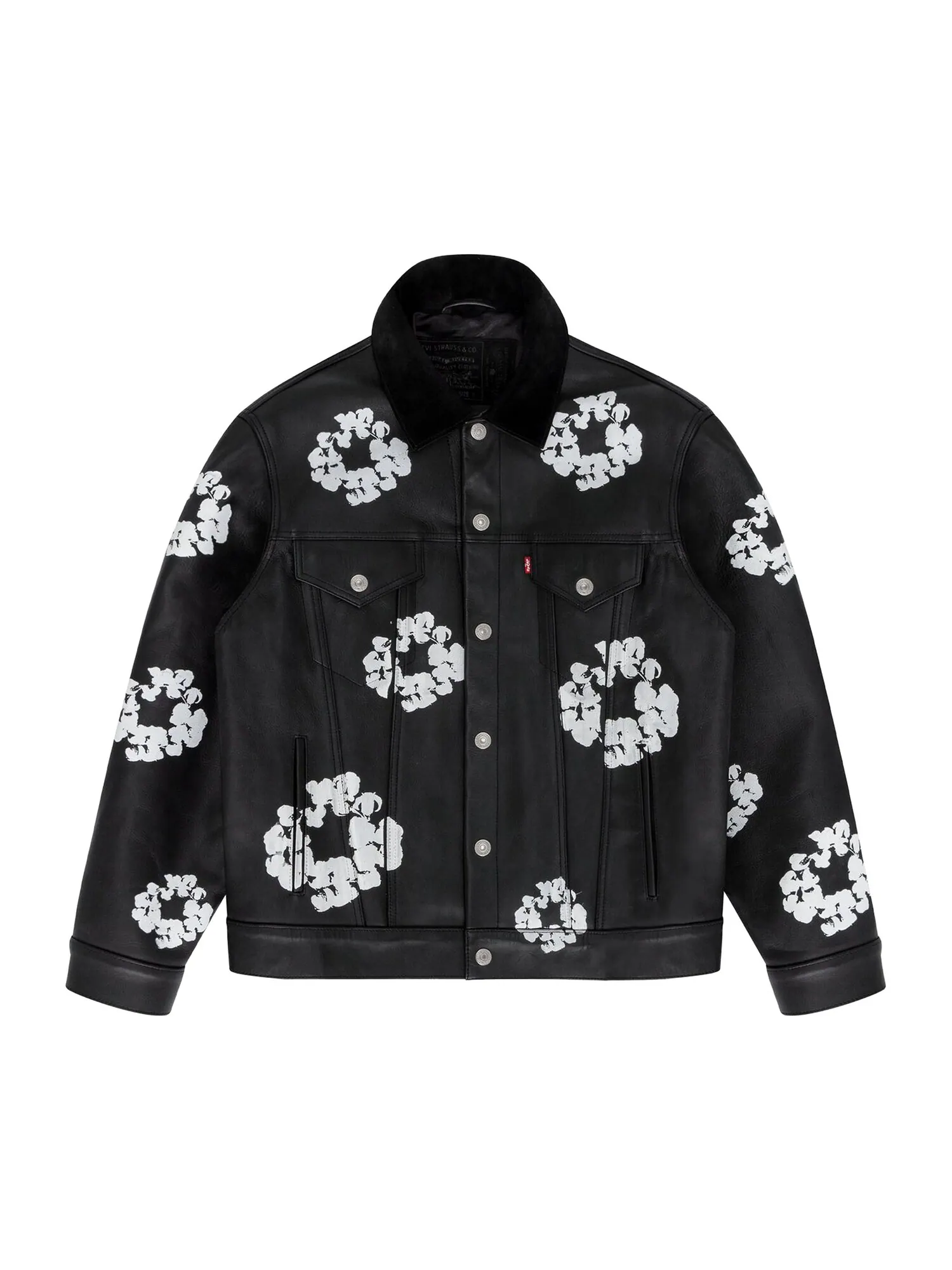 Куртка Levis x Denim Tear Leather Wreath Type III — изображение 1 из 2, черный