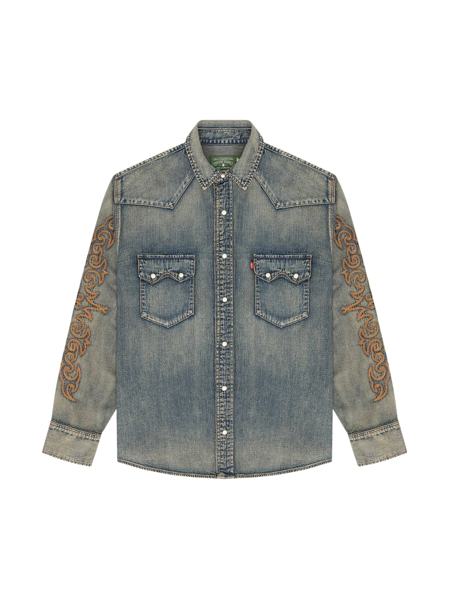 Джинсовая рубашка Levis x Denim Tears Western Stitch — изображение 1 из 2, индиго