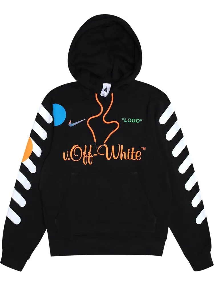 Худи Nikelab x Off-White Mercurial NRG X Hoodie 'Black/Total Orange' — изображение 1 из 2, черный