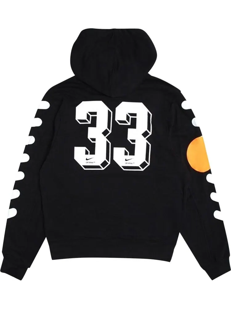 Худи Nikelab x Off-White Mercurial NRG X Hoodie 'Black/Total Orange' — изображение 2 из 2, черный