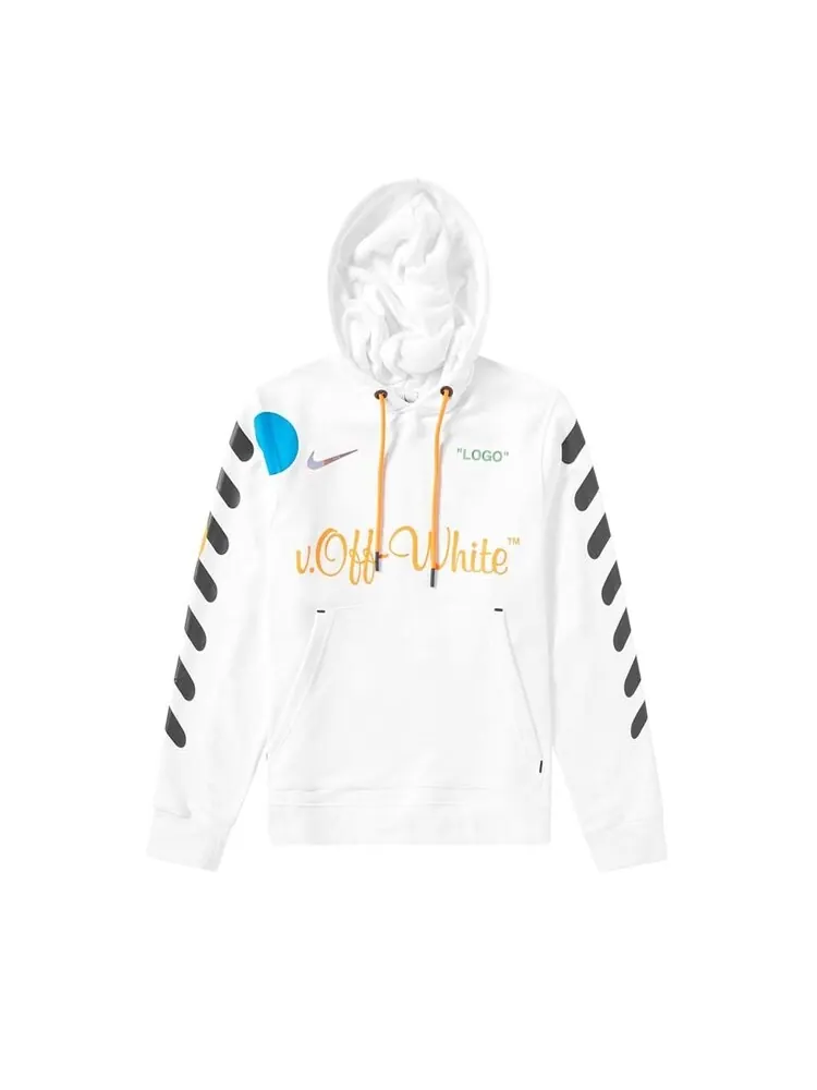 Худи Nikelab x Off-White Mercurial NRG X Hoodie 'White/Total Orange' — изображение 1 из 1, белый