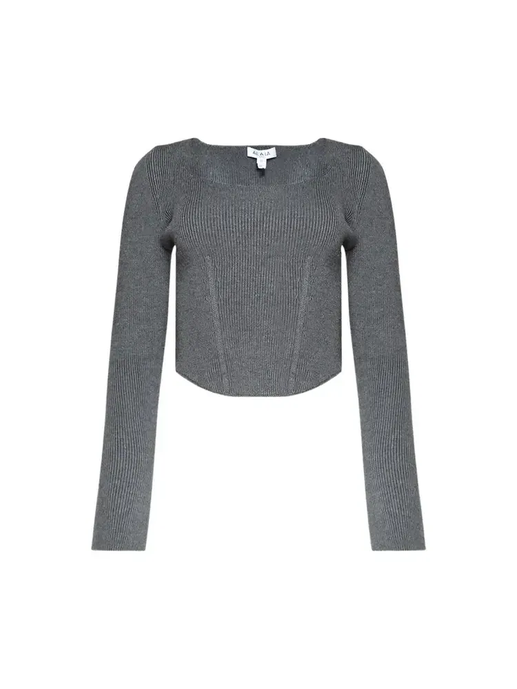 Корсетный топ Alaïa Gris Chine — изображение 1 из 1, серый