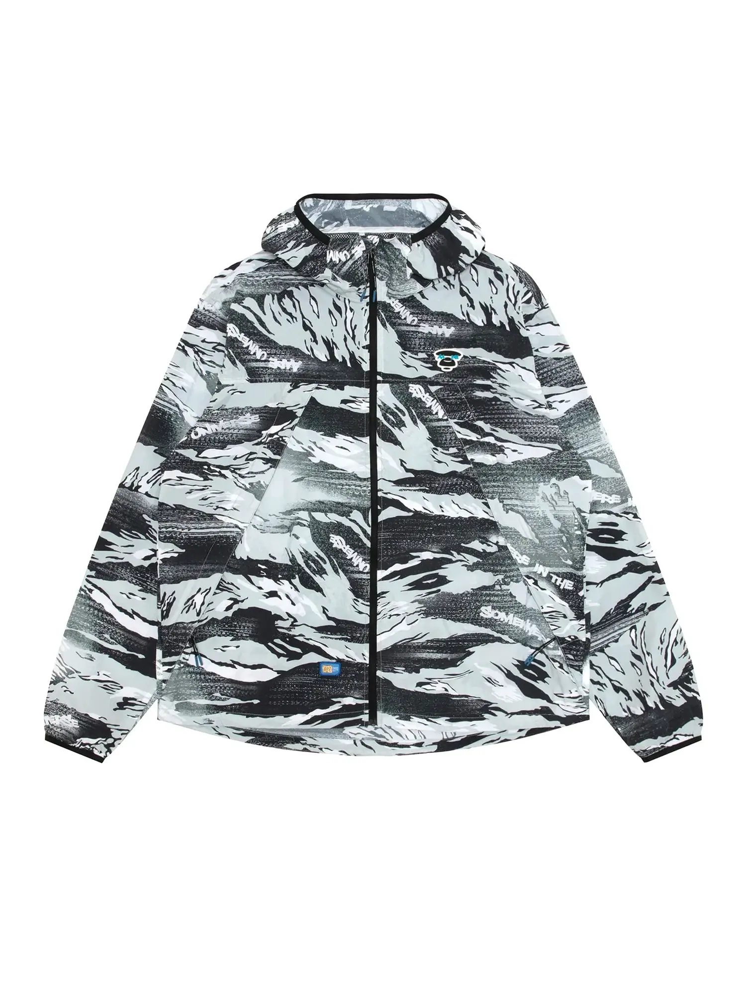 Куртка с капюшоном и узором AAPE AAPEUNVS Unvs — серый