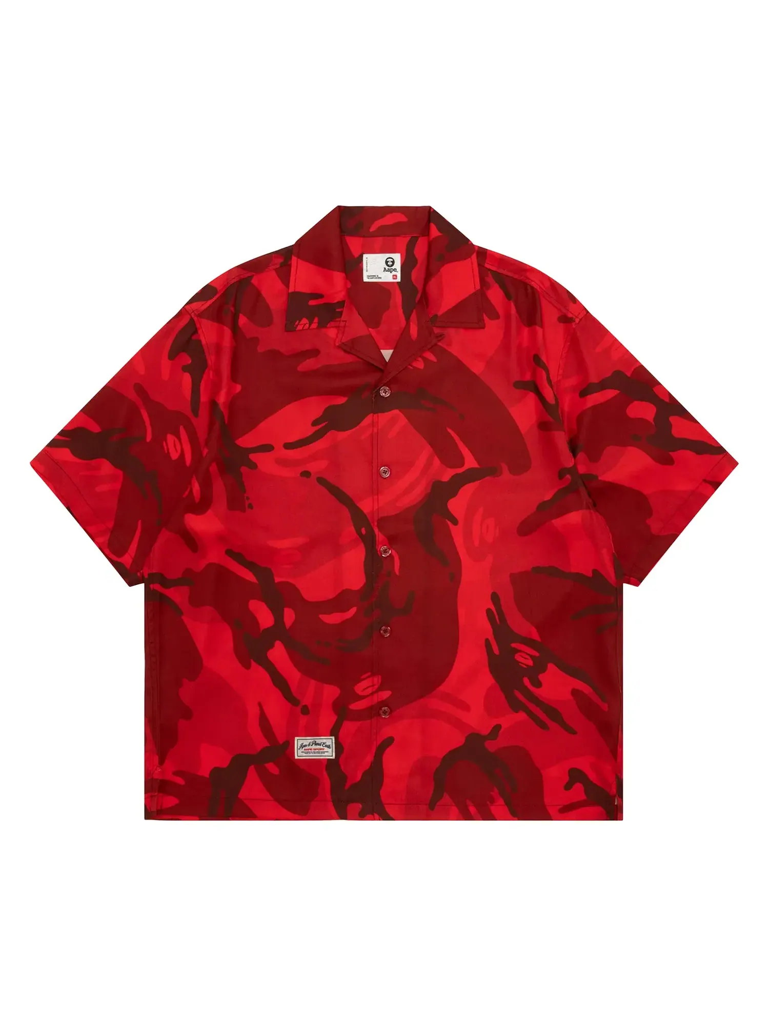 Футболка с коротким рукавом AAPE Sports Camo — изображение 1 из 1, красный/мульти