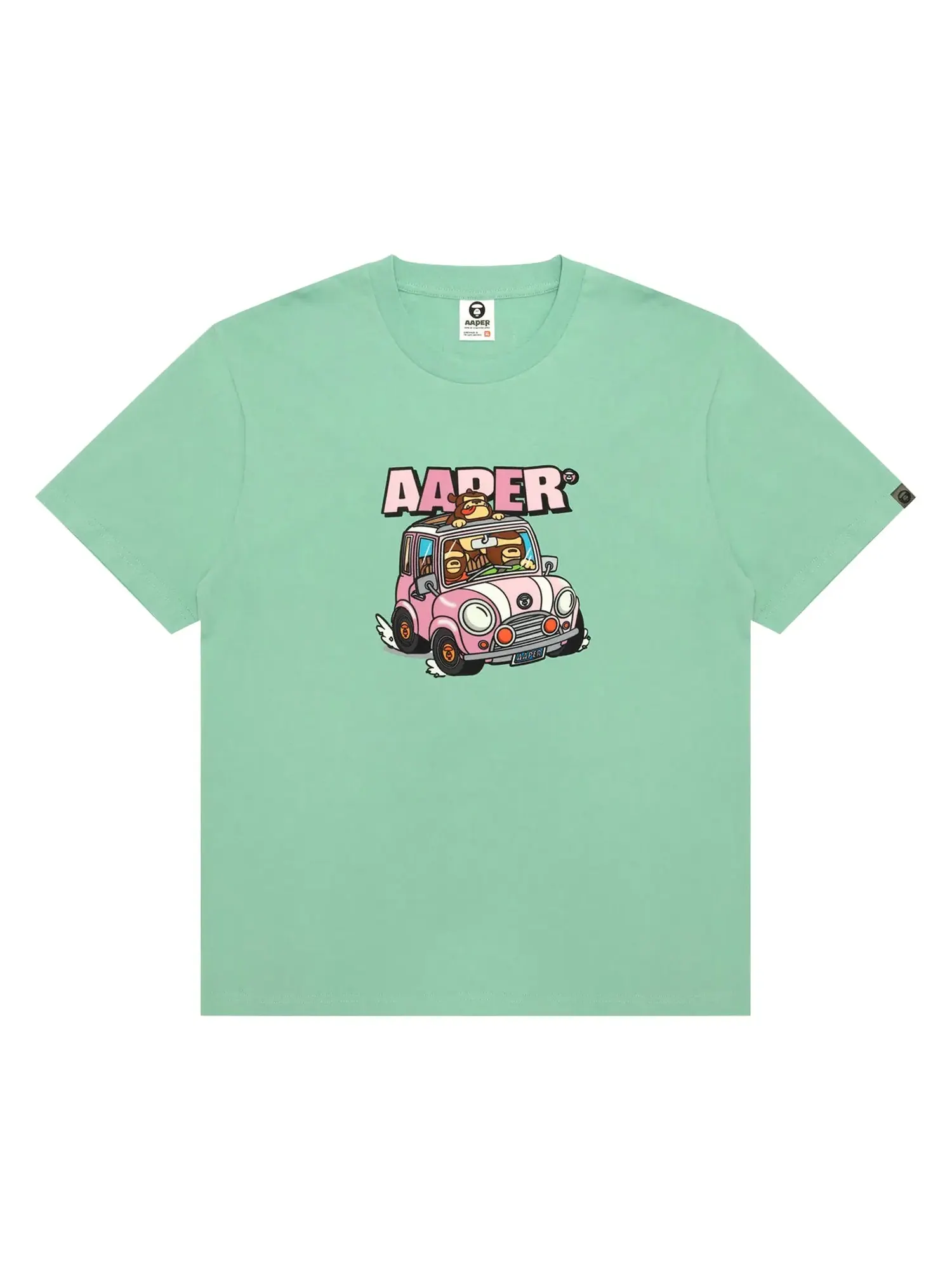 AAPE Футболка с рисунком AAPER — изображение 1 из 1, зеленый/серый