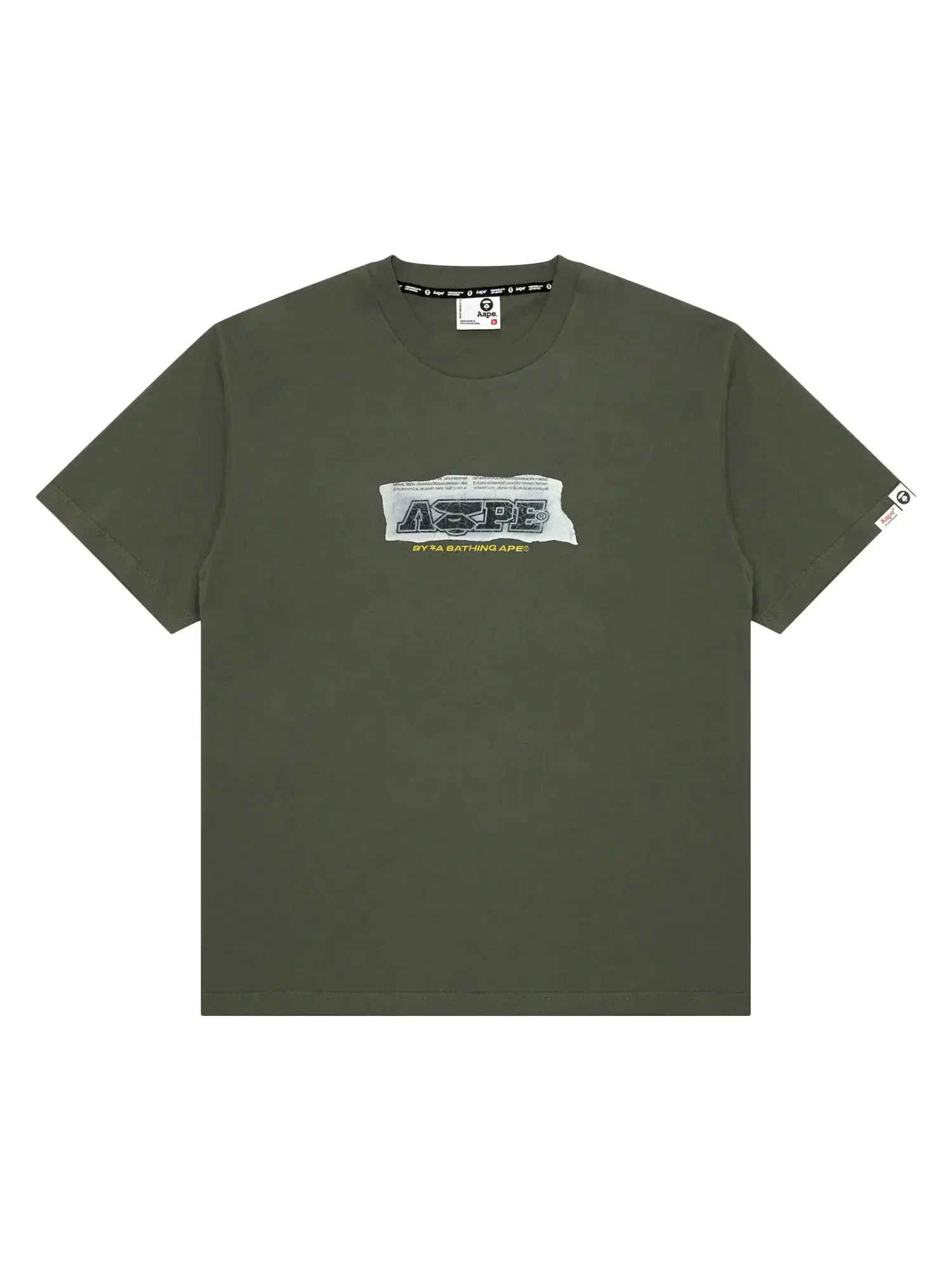 AAPE AAPEUNVS Футболка с рисунком Unvs — изображение 1 из 1, хаки/серый