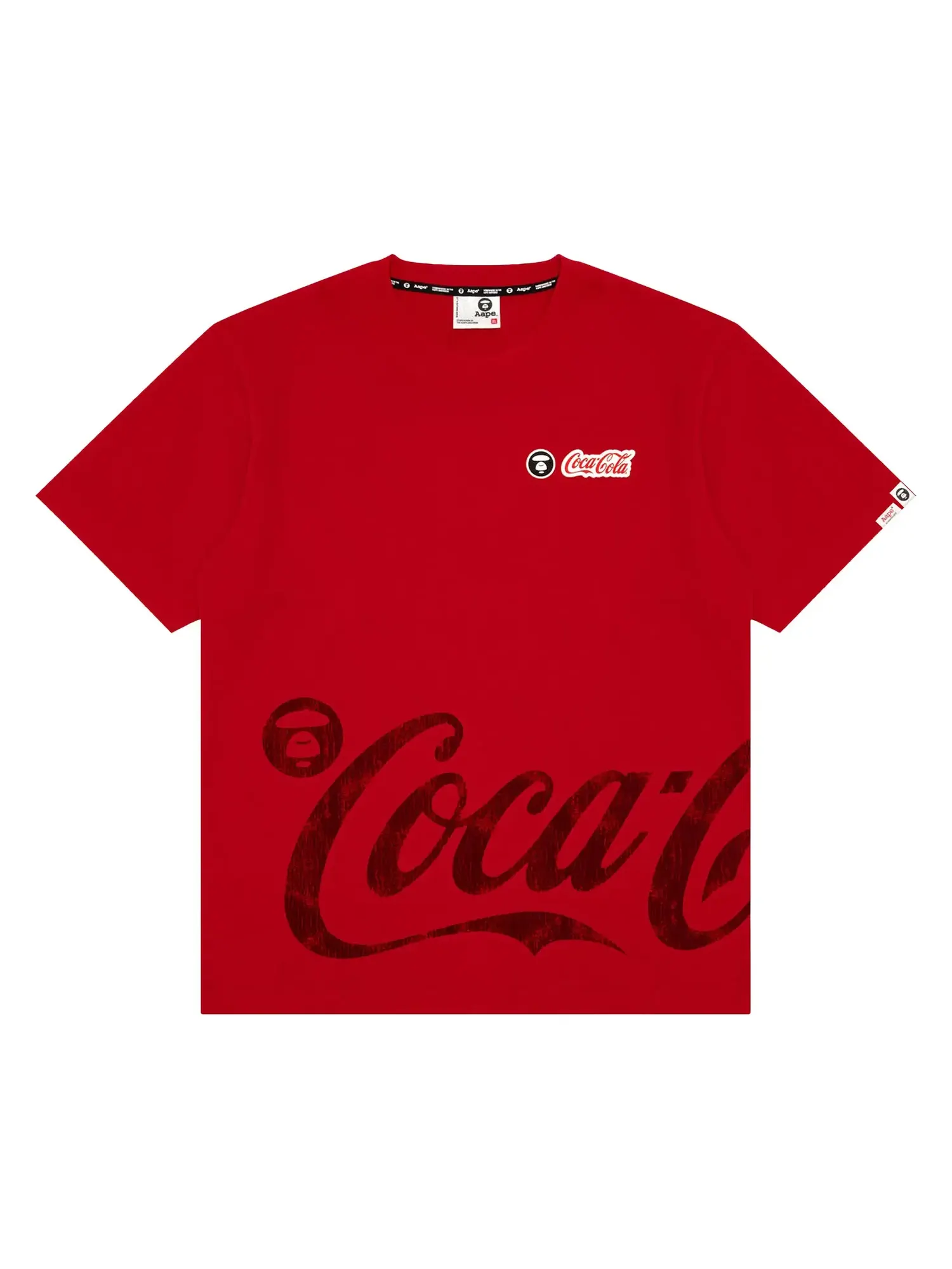 Футболка AAPE x Coca Cola с графическим принтом — изображение 1 из 1, красный/светлый