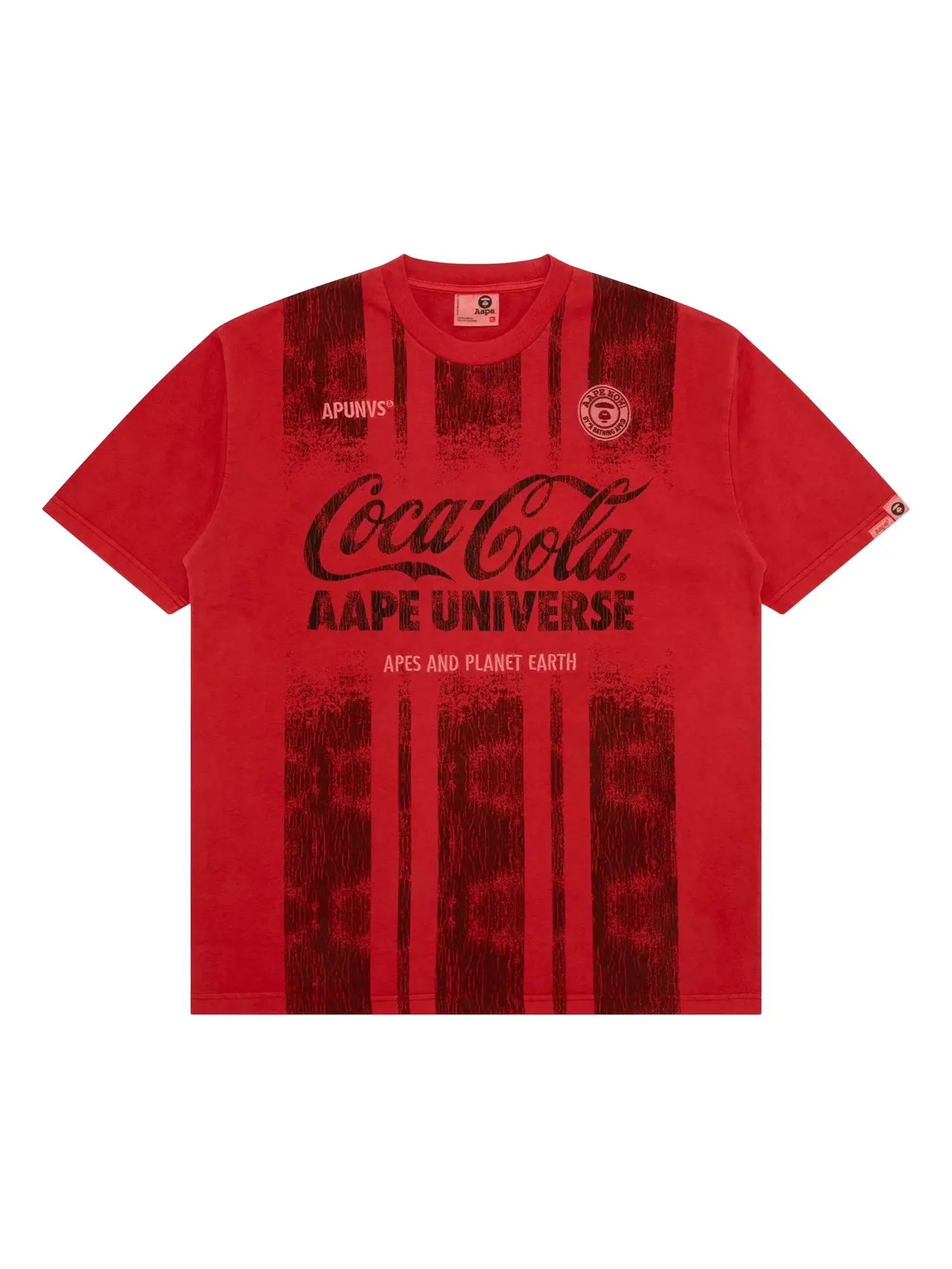 Футболка AAPE x Coca Cola Unvs с графическим принтом — изображение 1 из 1, красный/светлый
