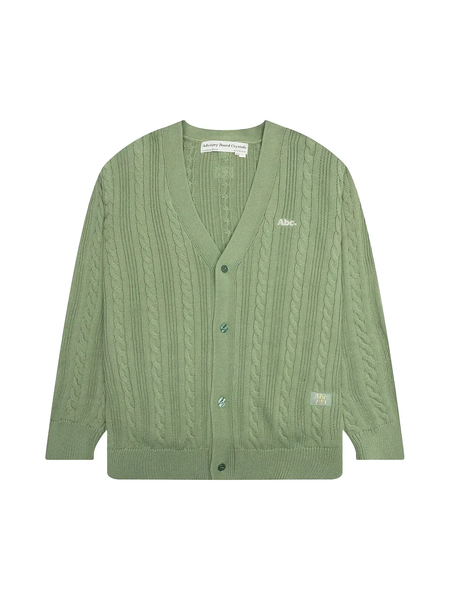 Кардиган Advisory Board Crystals Cableknit — зеленый
