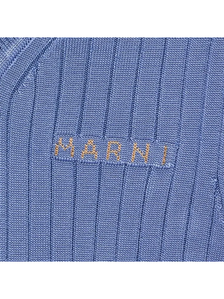 Платье Marni Long Ribbed Dress — изображение 3 из 3, синий