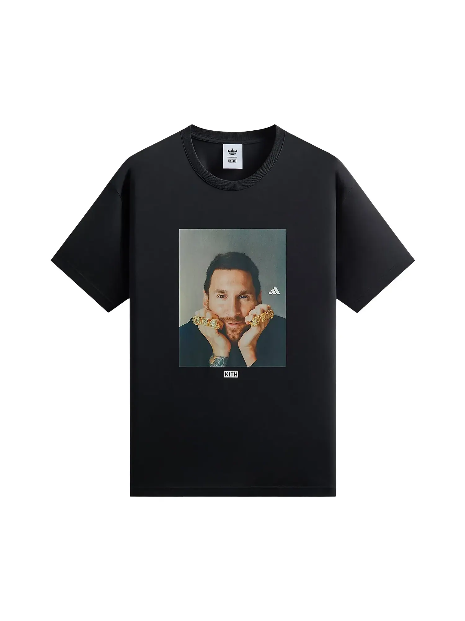 Футболка Kith x Messi для Adidas с графическим принтом — изображение 1 из 2, черный