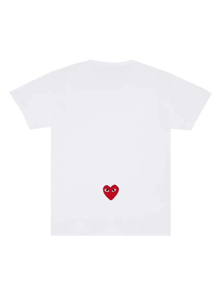 Футболка Nike x Comme des Garçons PLAY T-Shirt 'White' — изображение 2 из 2, белый