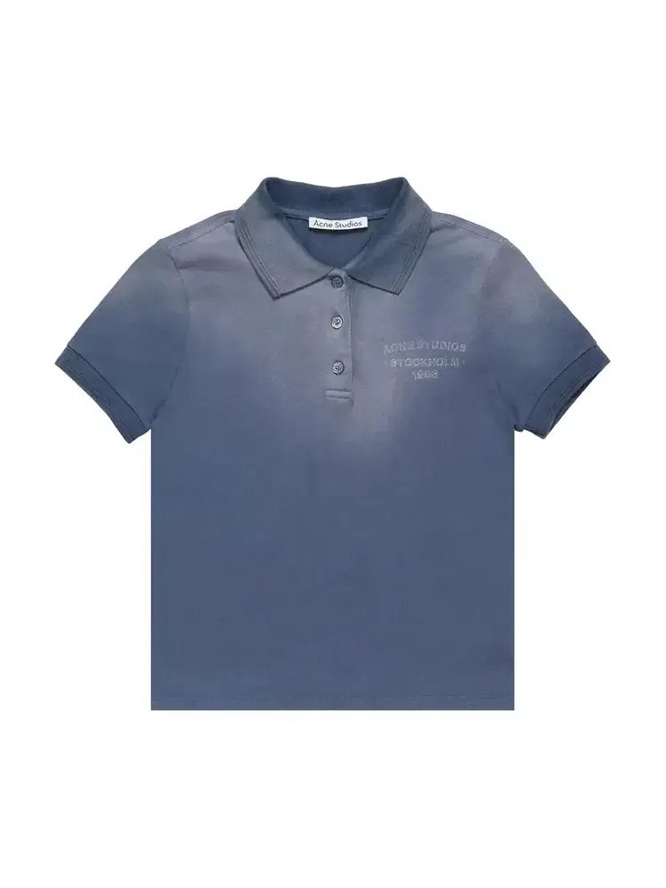 Футболка-поло Acne Studios Sprayed Polo T-Shirt — синий
